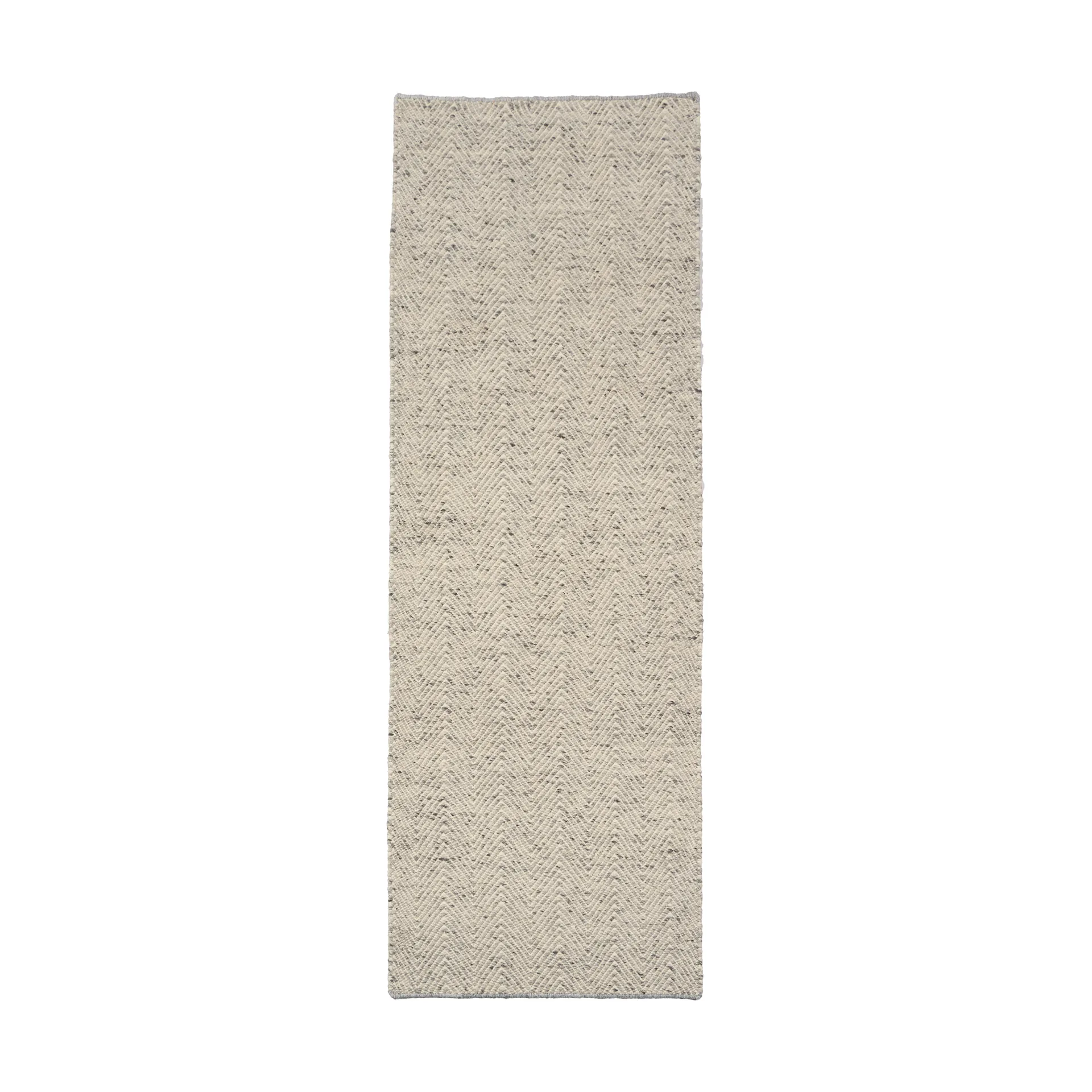 Alfombra de lana Furrow blanco natural/gris, 80x240 cm Scandi Living