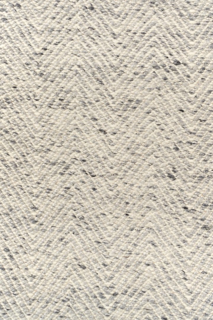 Alfombra de lana Furrow blanco natural/gris, 80x240 cm Scandi Living