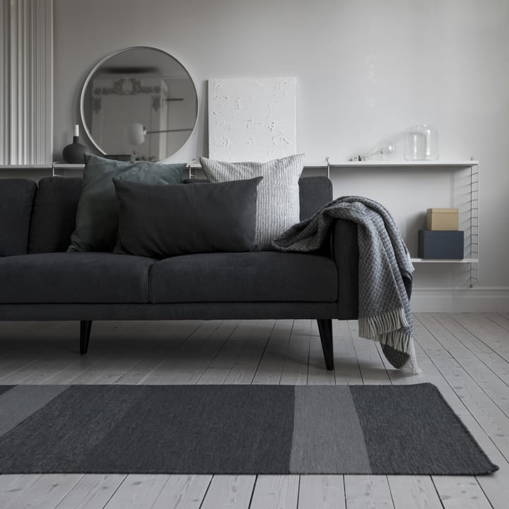 Alfombra de lana Granite gris oscuro - 80 x 240 cm - Scandi Living