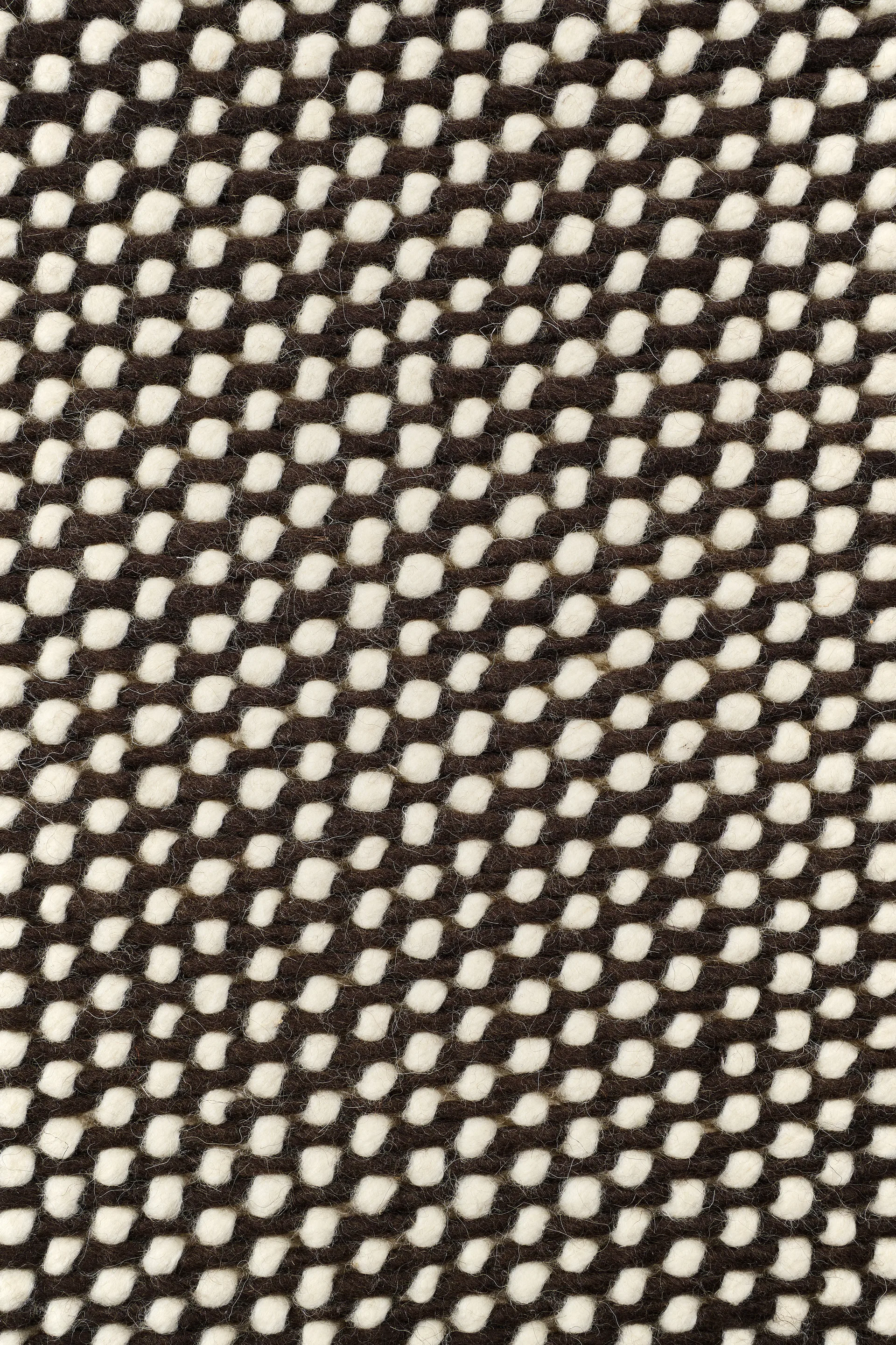 Alfombra de lana Hill, Blanco-marrón, 170x240 cm Scandi Living