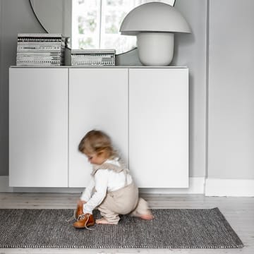 Alfombra de lana Lea gris natural - 80x240 cm - Scandi Living