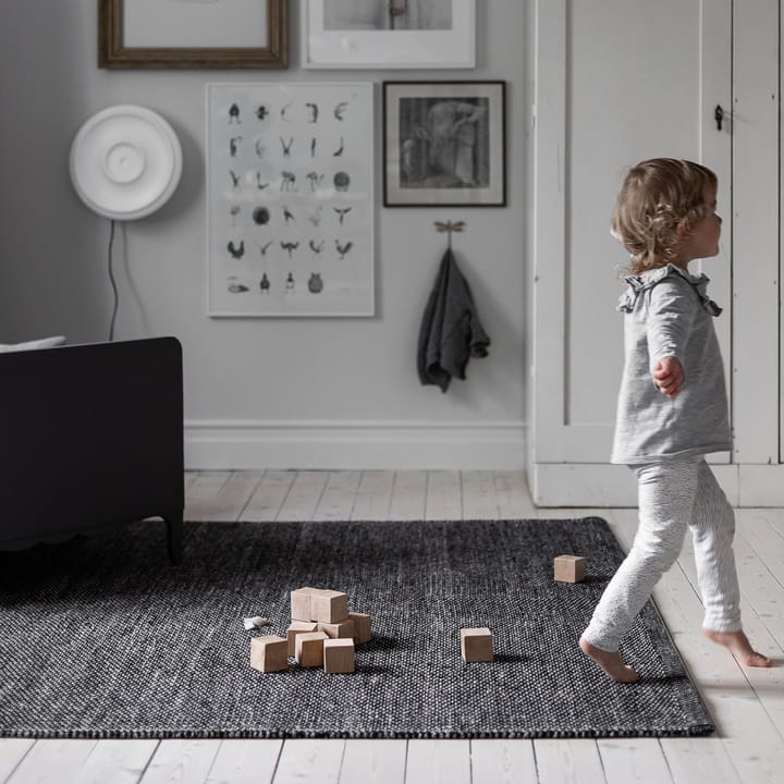 Alfombra de lana Lea negro, 170x240 cm Scandi Living