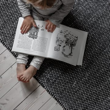 Alfombra de lana Lea negro - 80x240 cm - Scandi Living