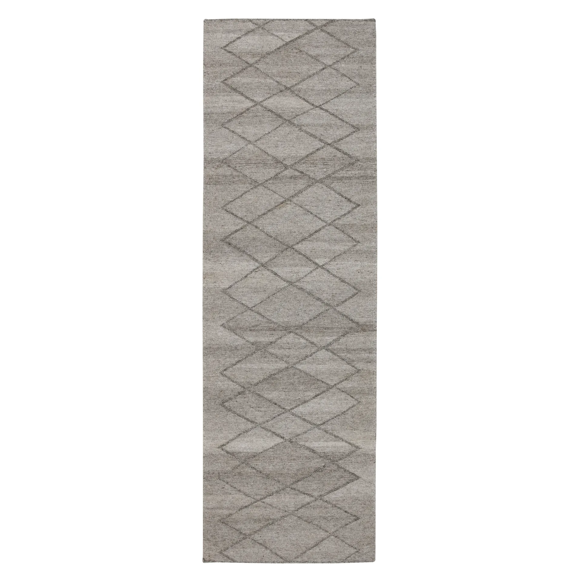 Alfombra de lana Peak gris natural, 80 x 240 cm Scandi Living