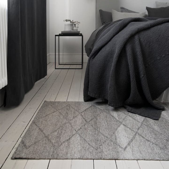 Alfombra de lana Peak gris natural - 80 x 240 cm - Scandi Living