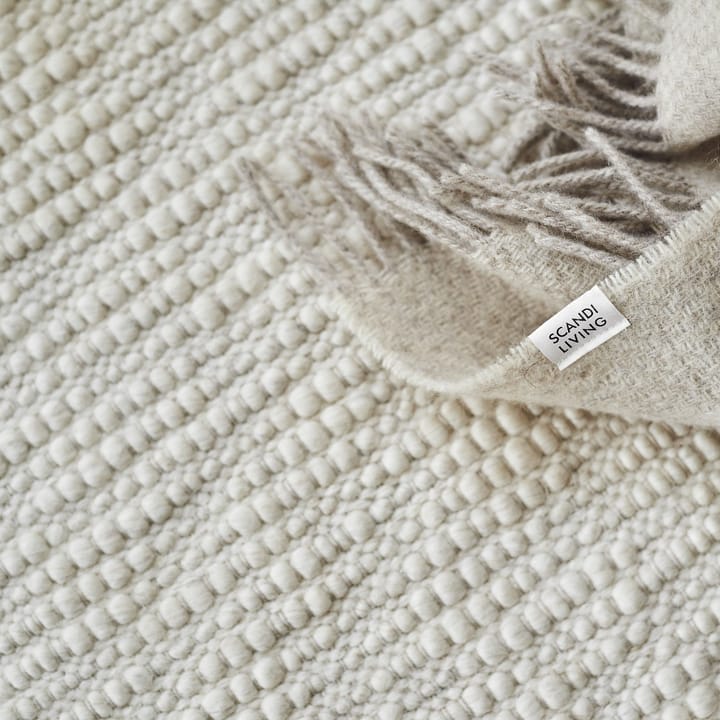 Alfombra de lana Pebble blanco - 80x240 cm - Scandi Living
