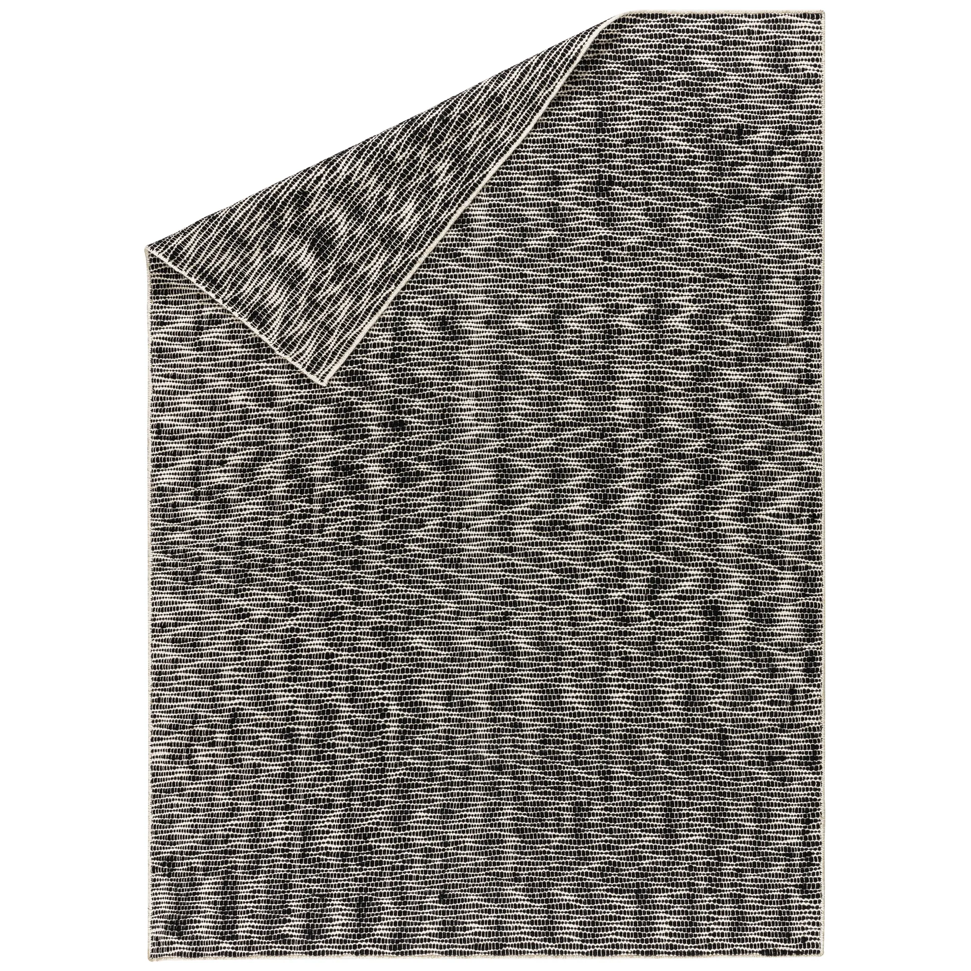 Alfombra de lana Pebble negro, 170x240 cm Scandi Living