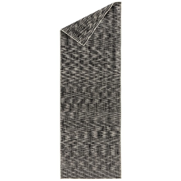 Alfombra de lana Pebble negro - 80x240 cm - Scandi Living