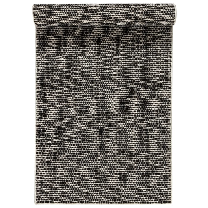Alfombra de lana Pebble negro - 80x240 cm - Scandi Living