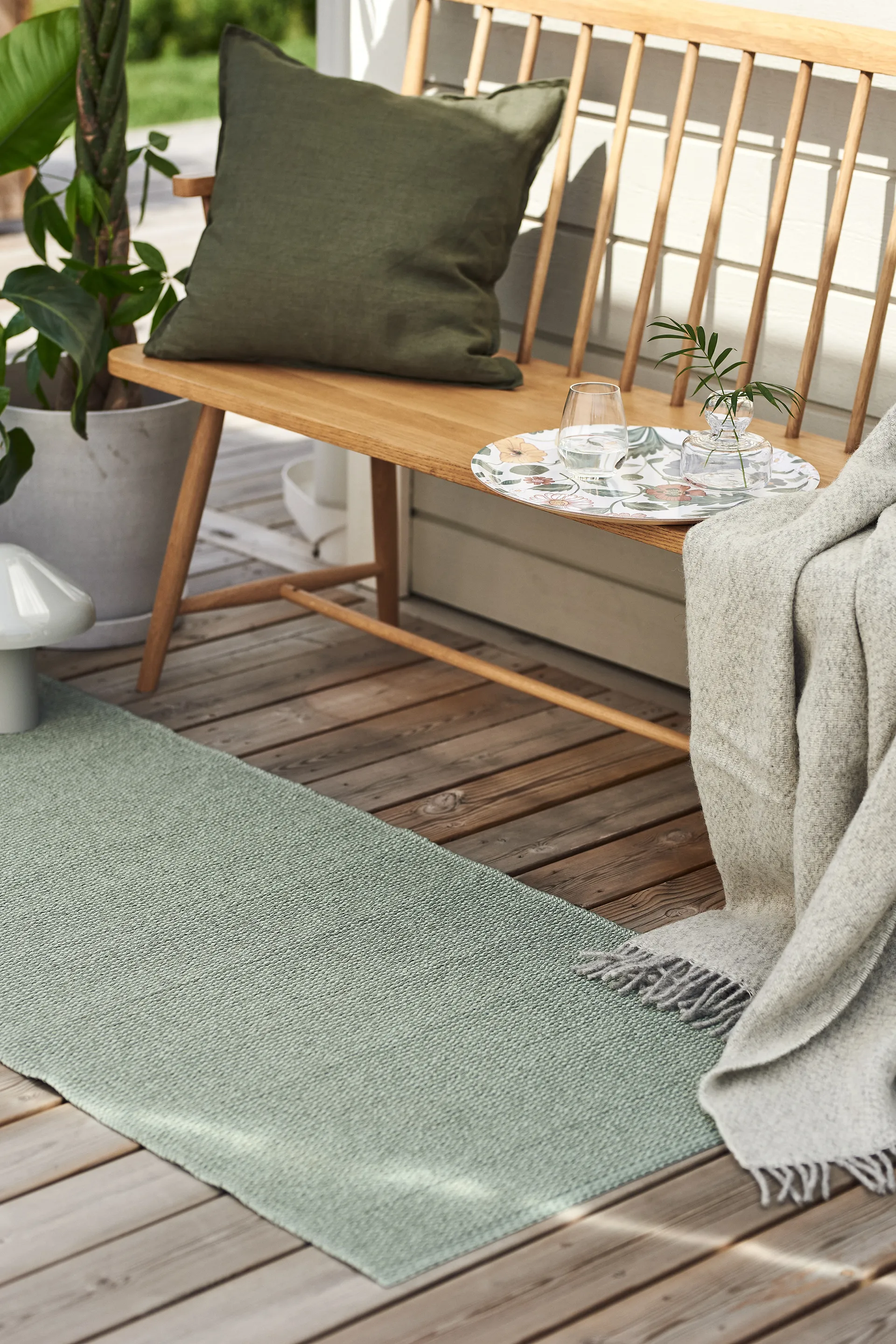Alfombra de plástico Mellow verde, 70x150cm Scandi Living