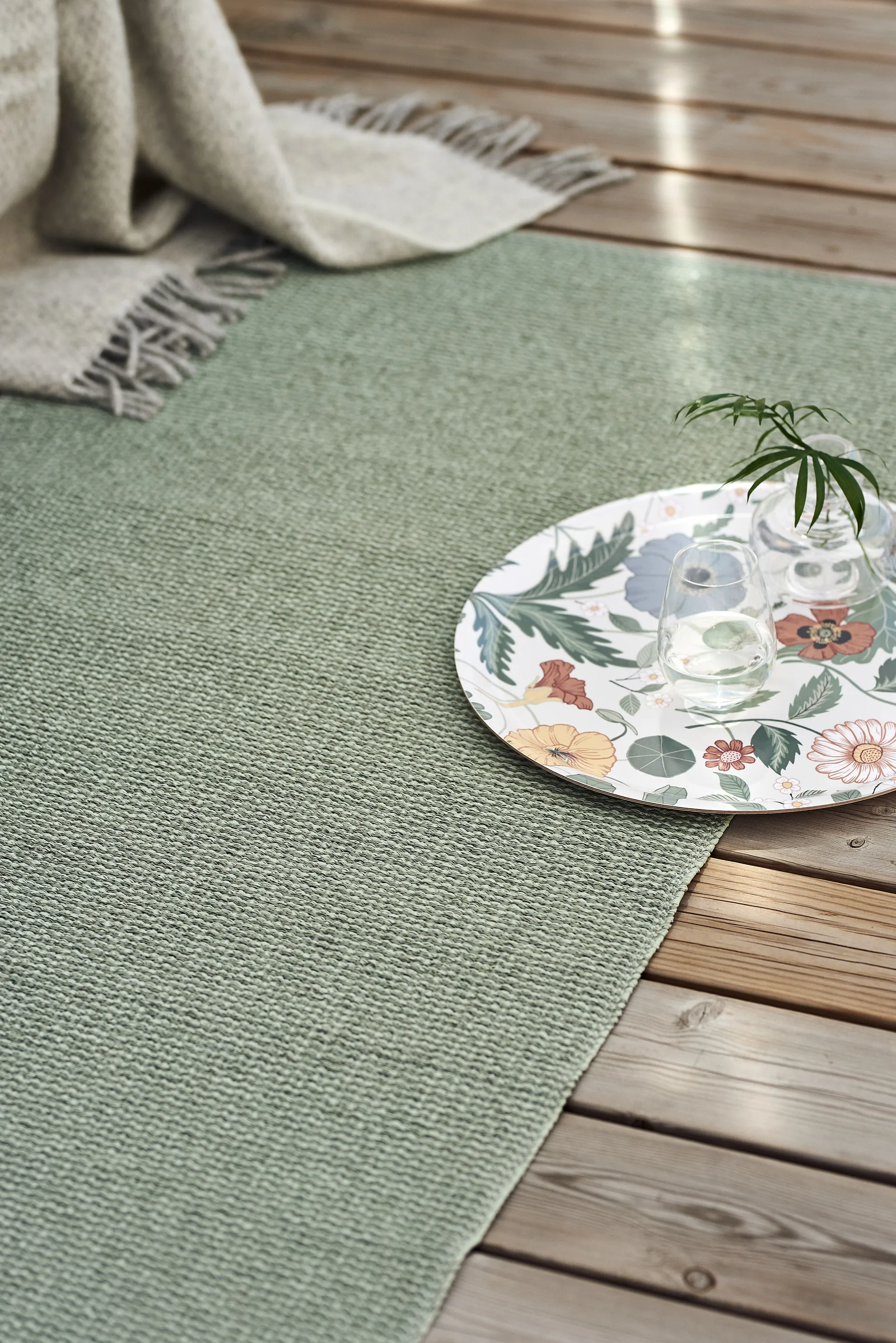 Alfombra de plástico Mellow verde, 70x150cm Scandi Living