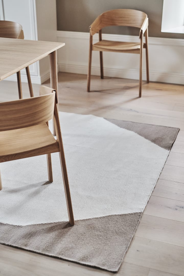 Alfombra kelim Flow blanco-beige, 170x240 cm Scandi Living
