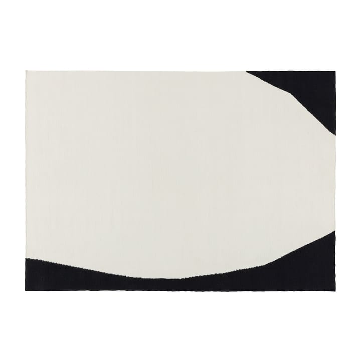 Alfombra kelim Flow blanco-negro - 170x240 cm - Scandi Living