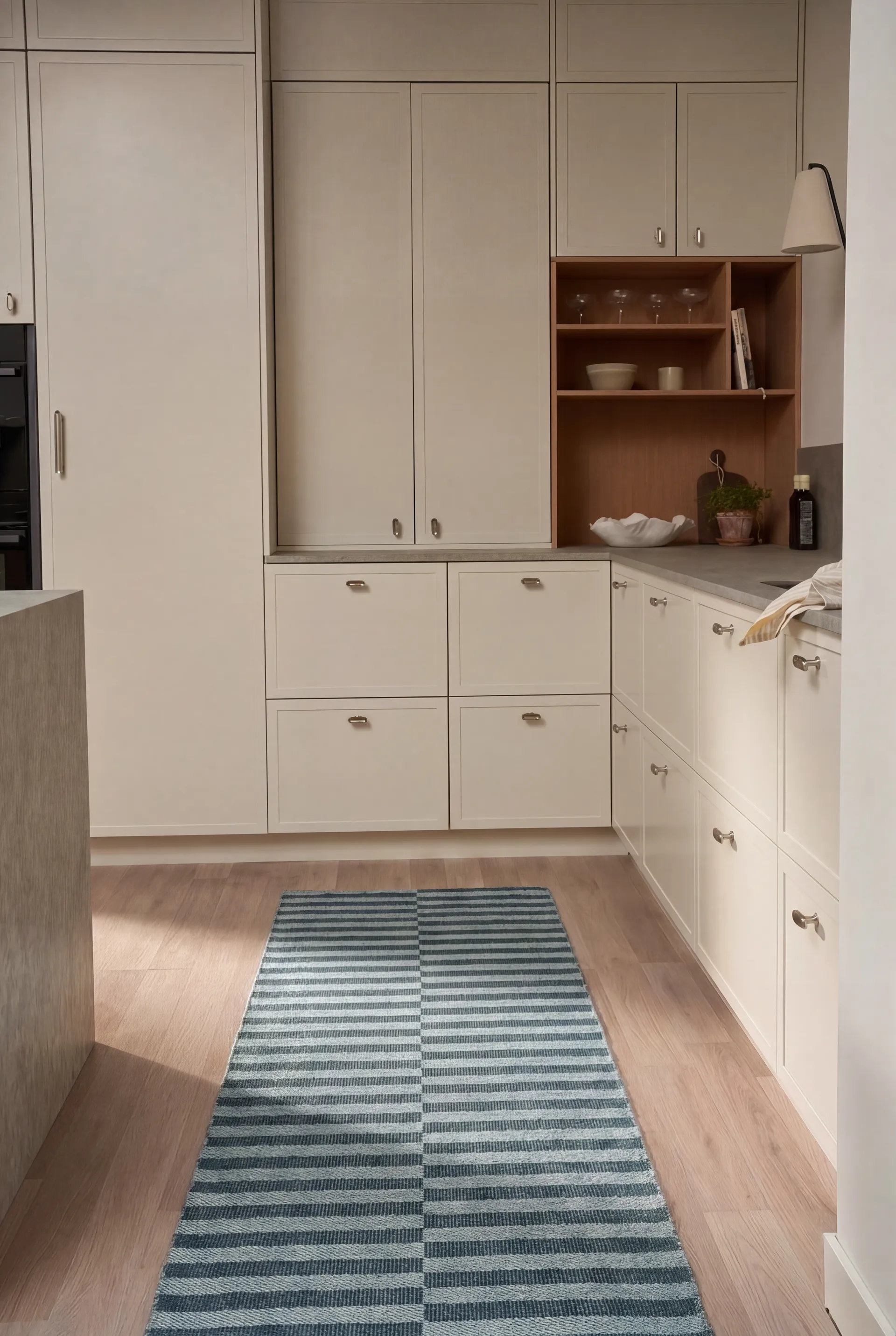 Alfombra pasillera Path , Ocean blue, 70×250 cm Scandi Living