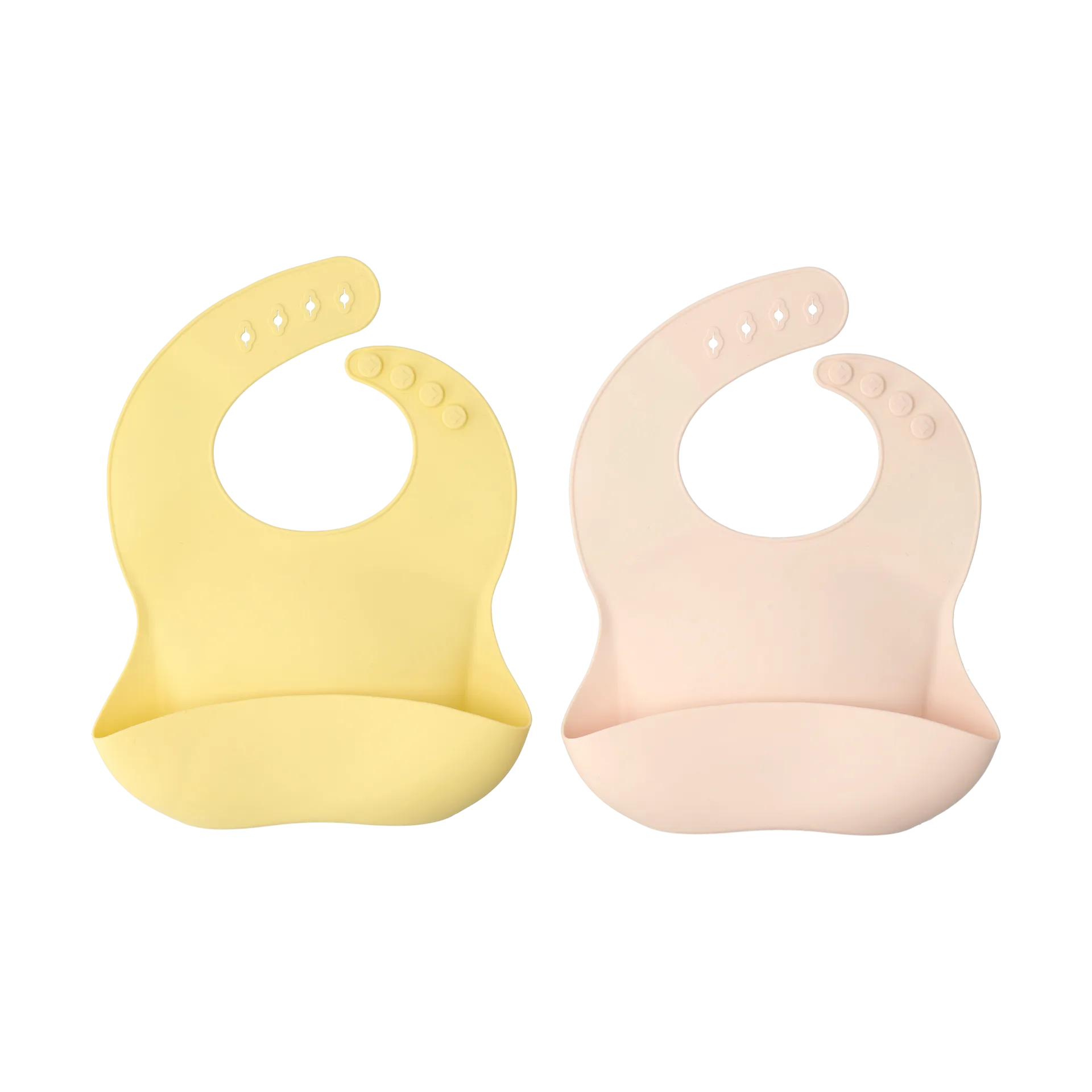 Babero de silicona Silly, 2-pack, Blush-lemon Scandi Living