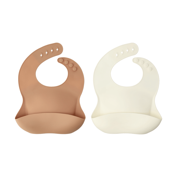 Babero de silicona Silly, 2-pack - Vanilla-hazel - Scandi Living