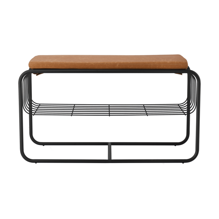 Banco/estante zapatero Nod 80x36x42 cm, Black Scandi Living