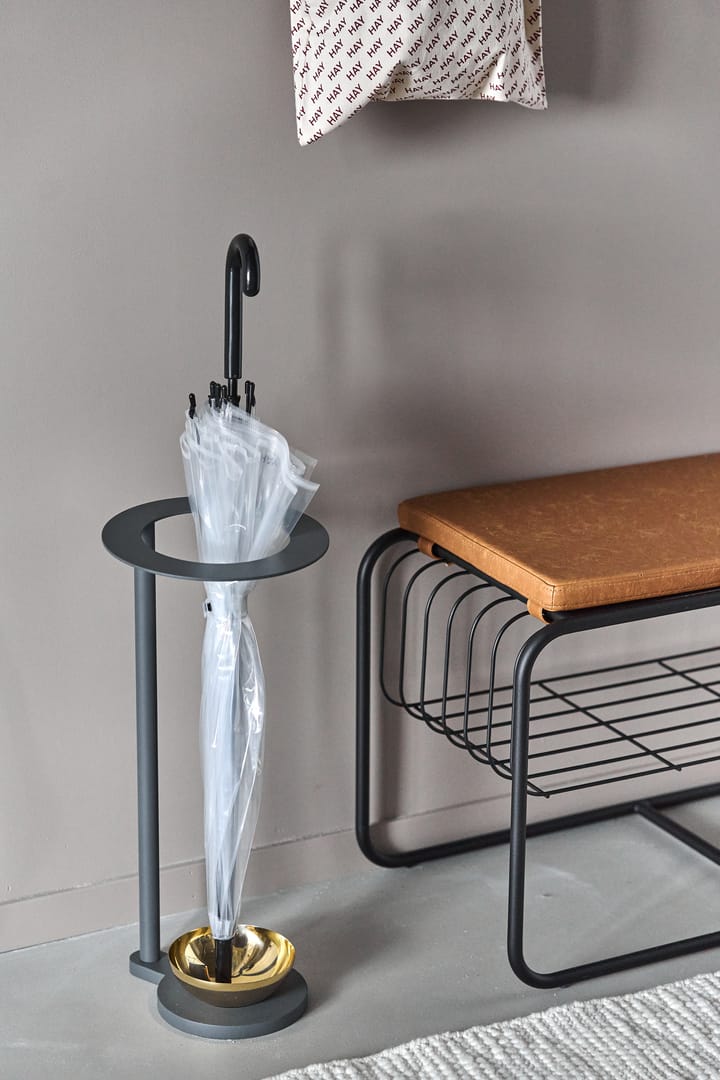 Banco/estante zapatero Nod 80x36x42 cm, Black Scandi Living