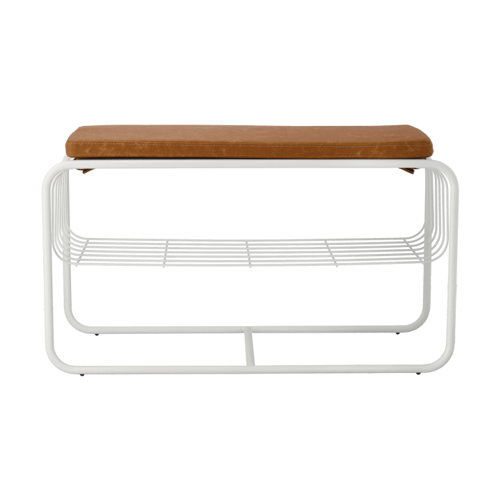 Banco/estante zapatero Nod 80x36x42 cm, White Scandi Living
