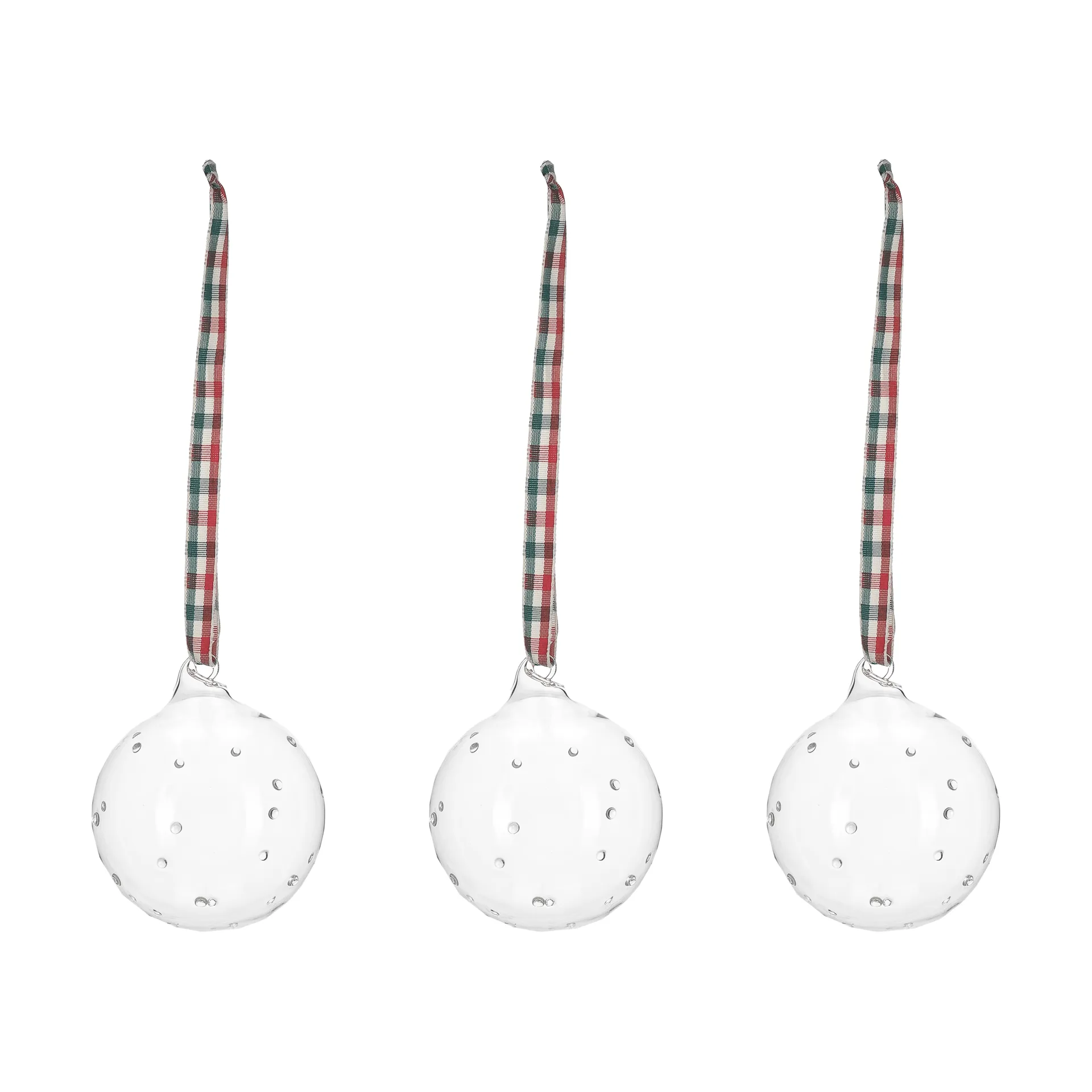 Bola de Navidad con lazo Grace, 3-pack, Blanco Scandi Living