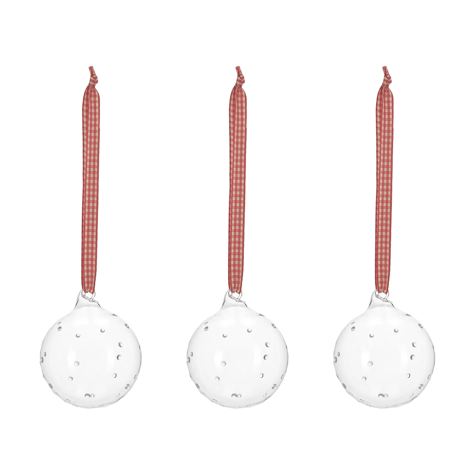 Bola de Navidad con lazo Grace, 3-pack, Rojo Scandi Living