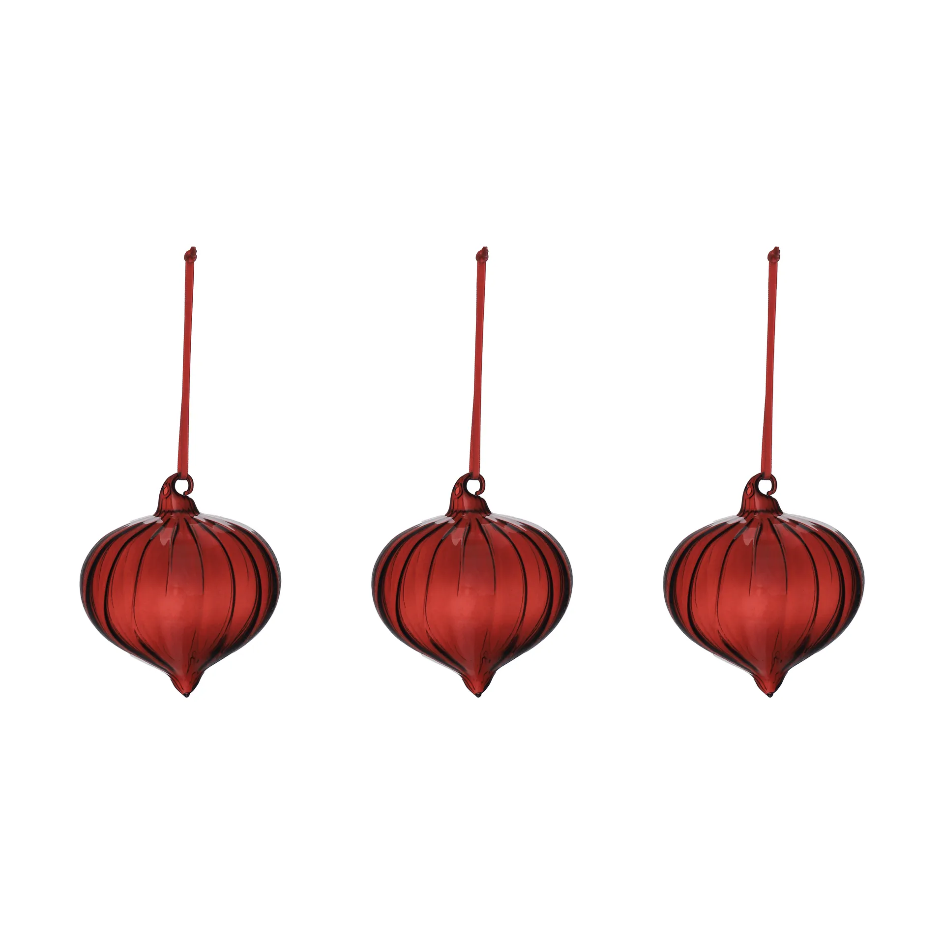 Bola de Navidad Whisper, 3-pack, Rojo Scandi Living