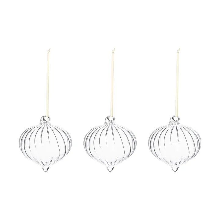 Bola de Navidad Whisper, 3-pack - Transparente - Scandi Living
