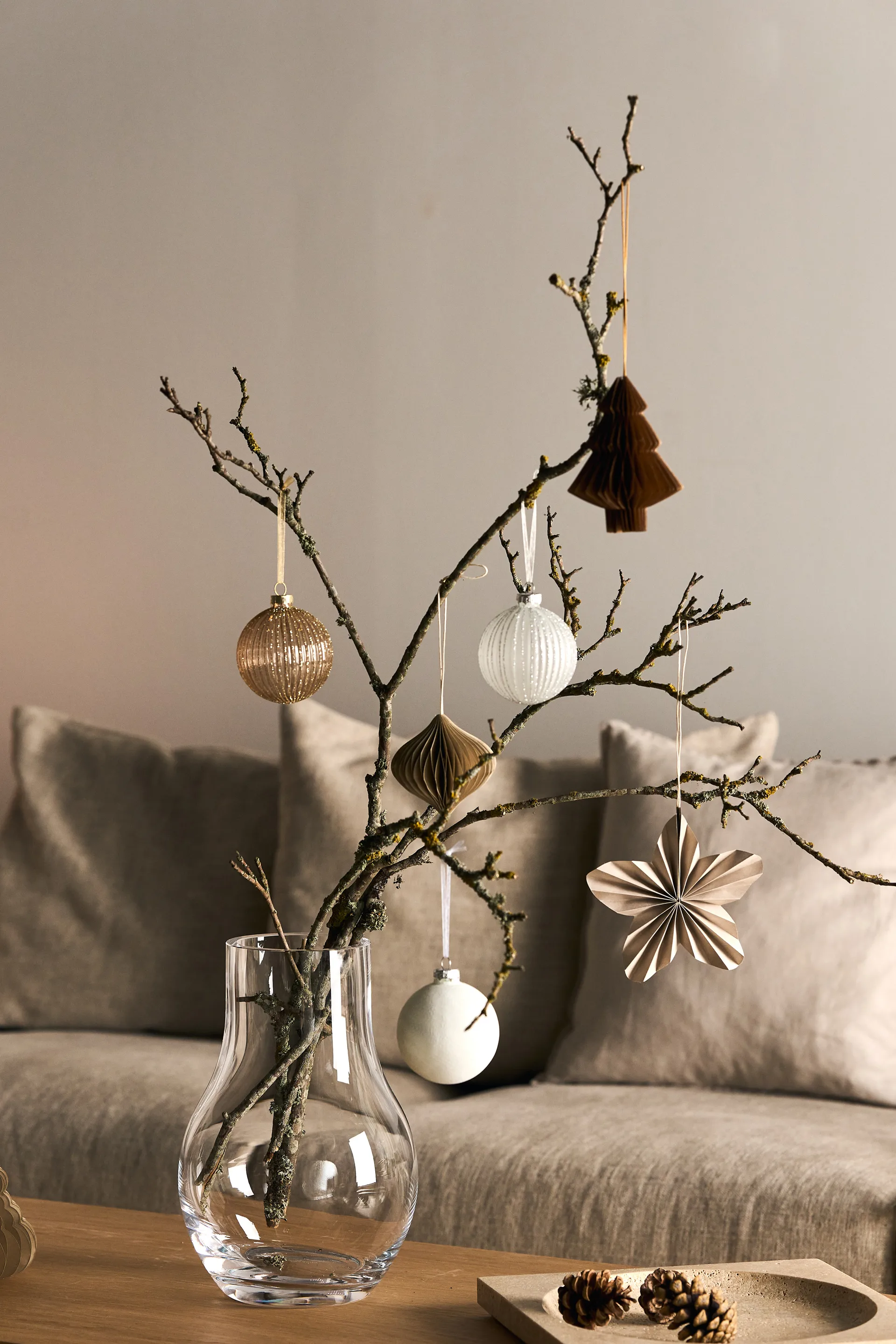 Bolas de Navidad Holiday 6 unidades, Blanco Scandi Living