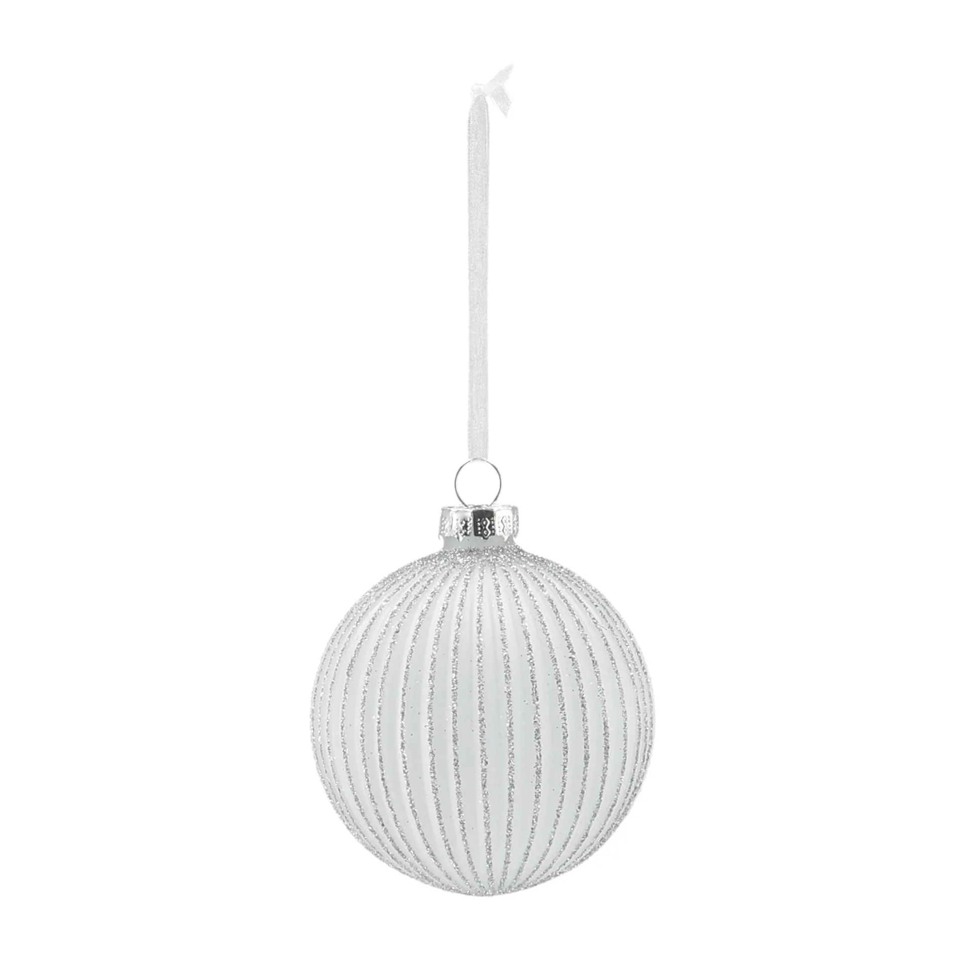 Bolas de Navidad Holiday 6 unidades, Blanco Scandi Living