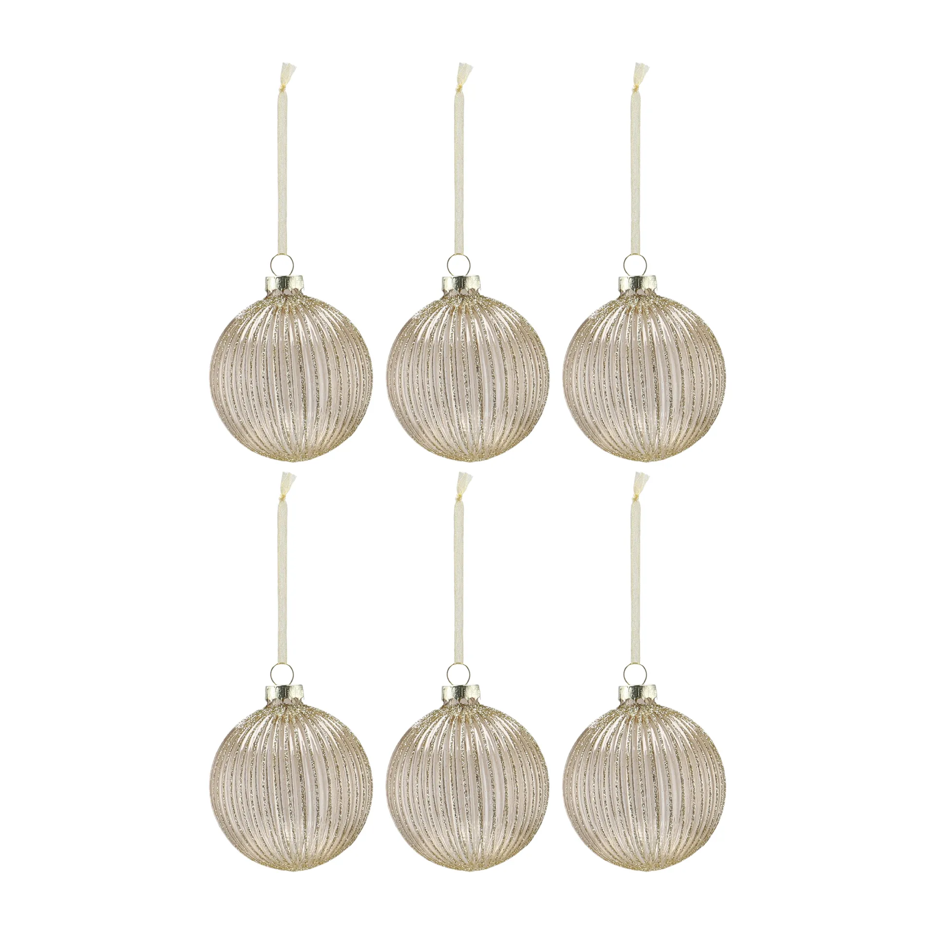 Bolas de Navidad Holiday 6 unidades, Dorado Scandi Living