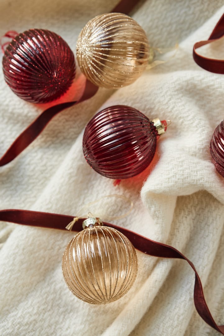 Bolas de Navidad Holiday 6 unidades, Rojo Scandi Living