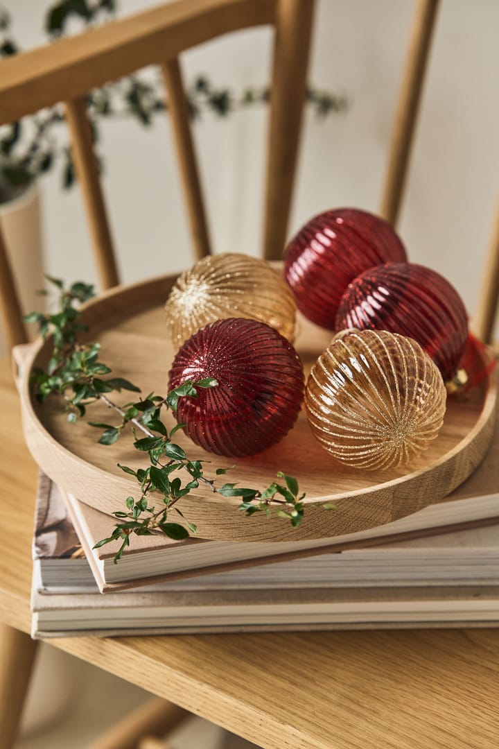 Bolas de Navidad Holiday 6 unidades, Rojo Scandi Living