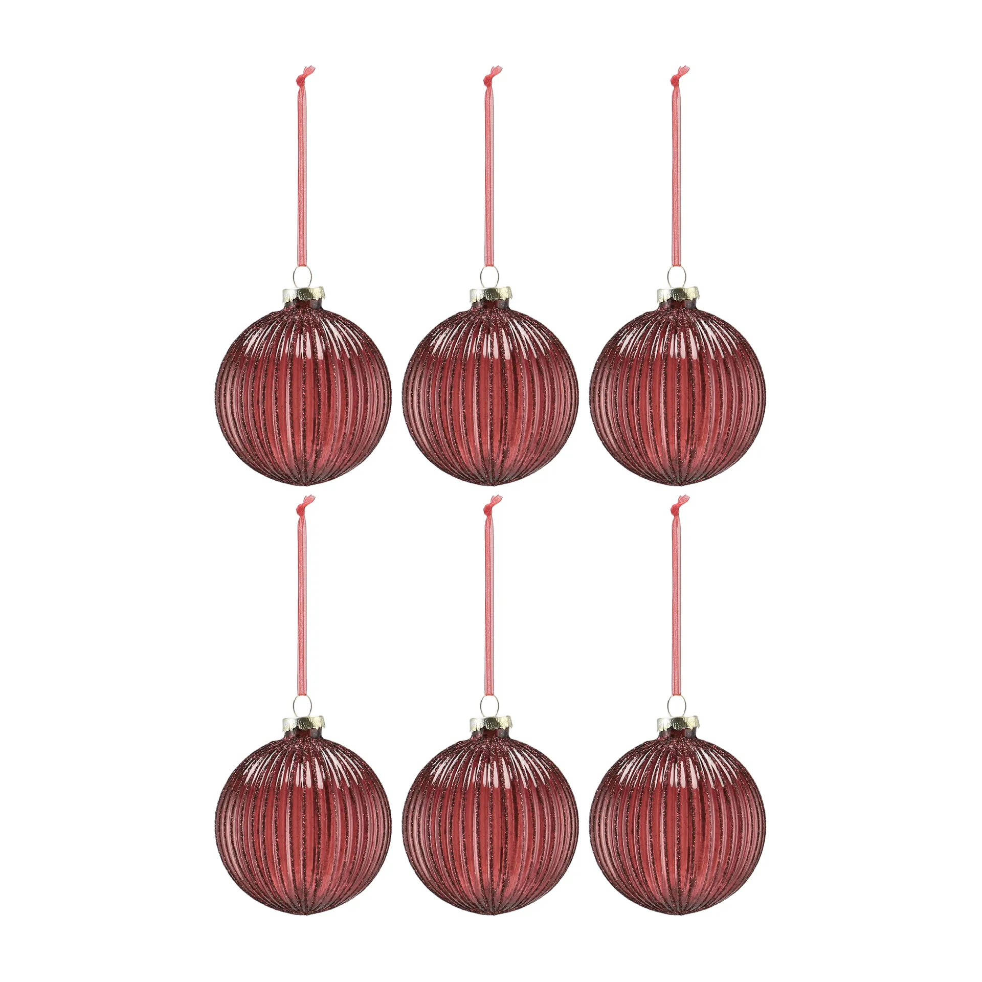 Bolas de Navidad Holiday 6 unidades, Rojo Scandi Living