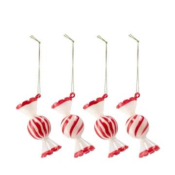 Bolas de navidad Jolly, 4-pack - Rojo - Scandi Living