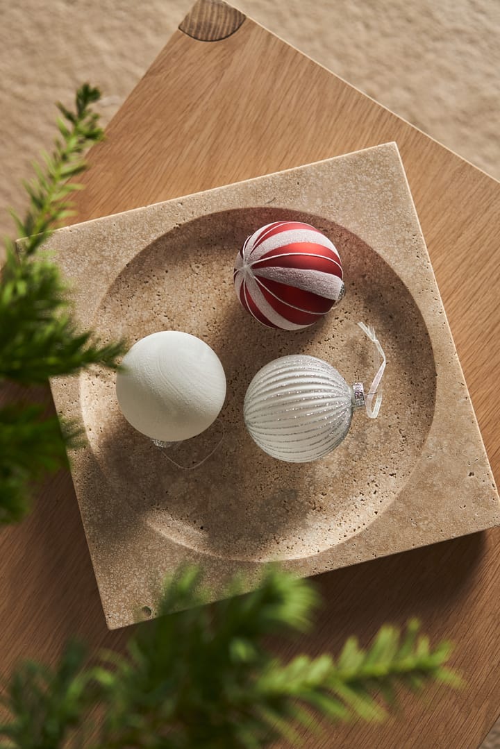 Bolas de Navidad Snowing 6 unidades, Blanco Scandi Living