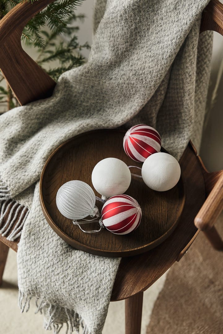 Bolas de Navidad Snowing 6 unidades, Blanco Scandi Living