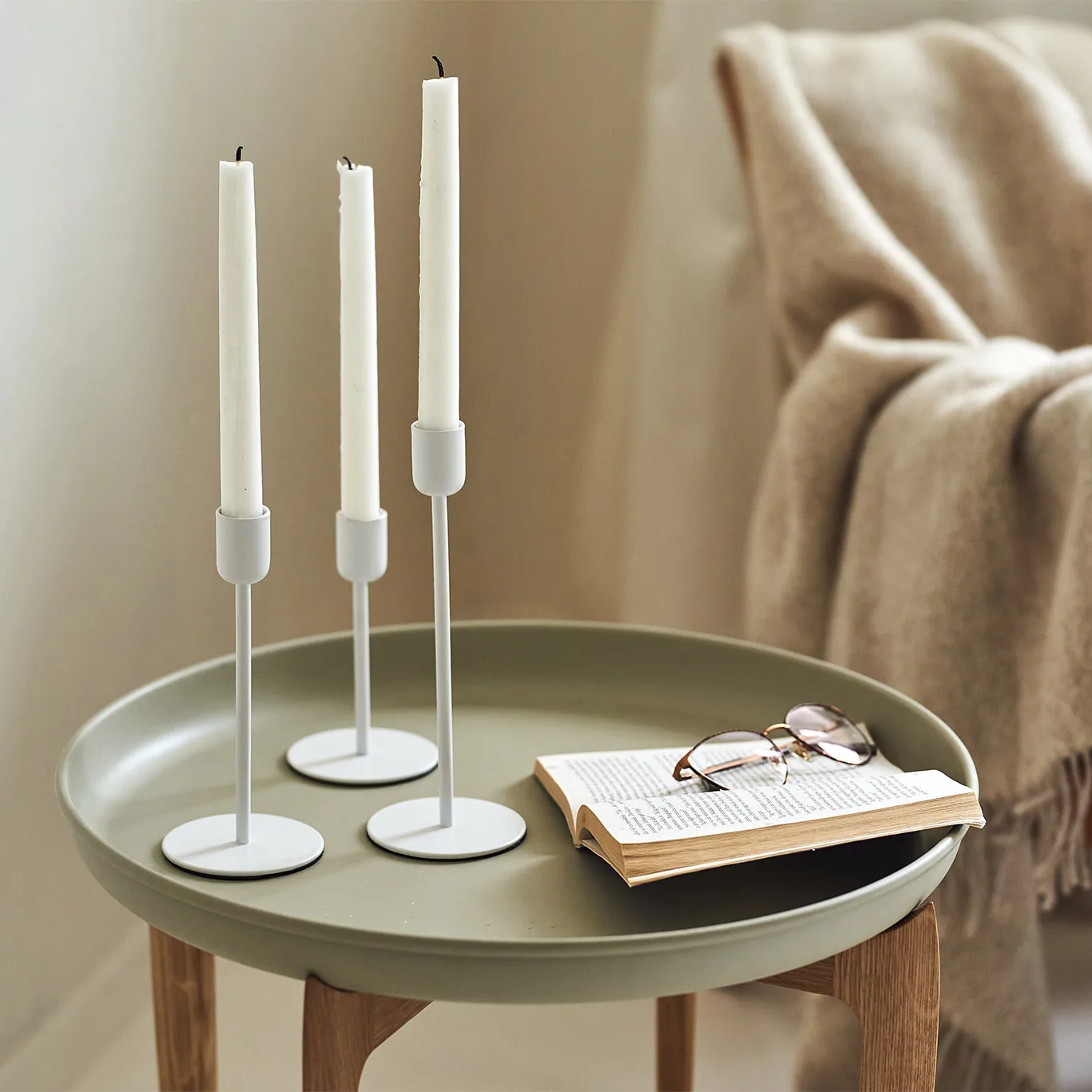 Candelabro Arctic 14 cm, blanco Scandi Living