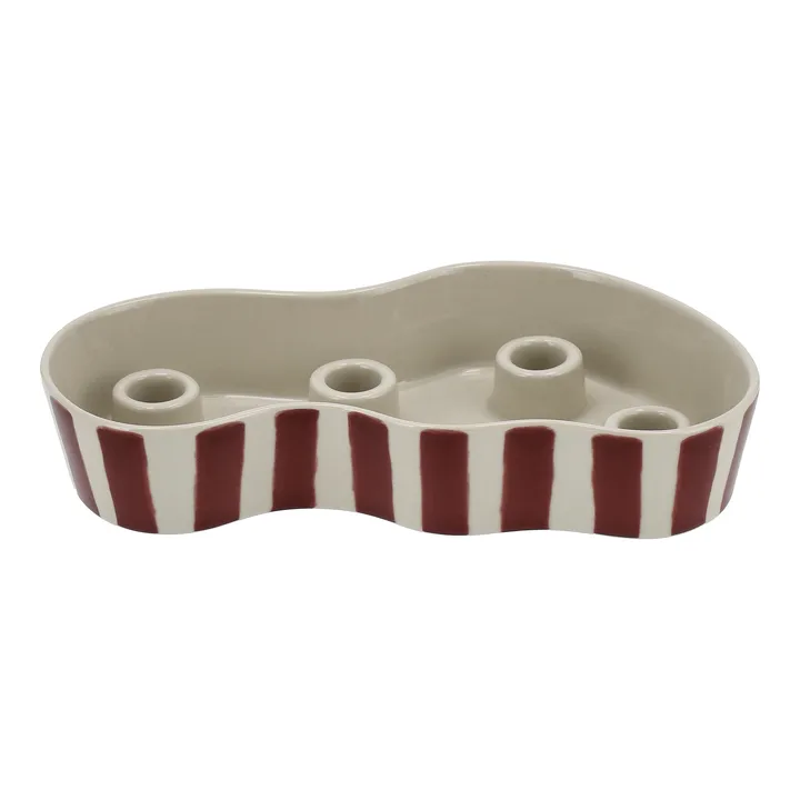 Candelabro de Adviento Ember  - Rojo-blanco, 15 × 27,3 cm - Scandi Living