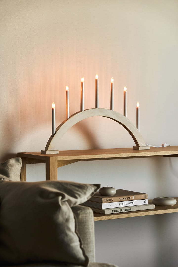 Candelabro de Adviento Sky arco 41 cm, esmaltado blanco Scandi Living
