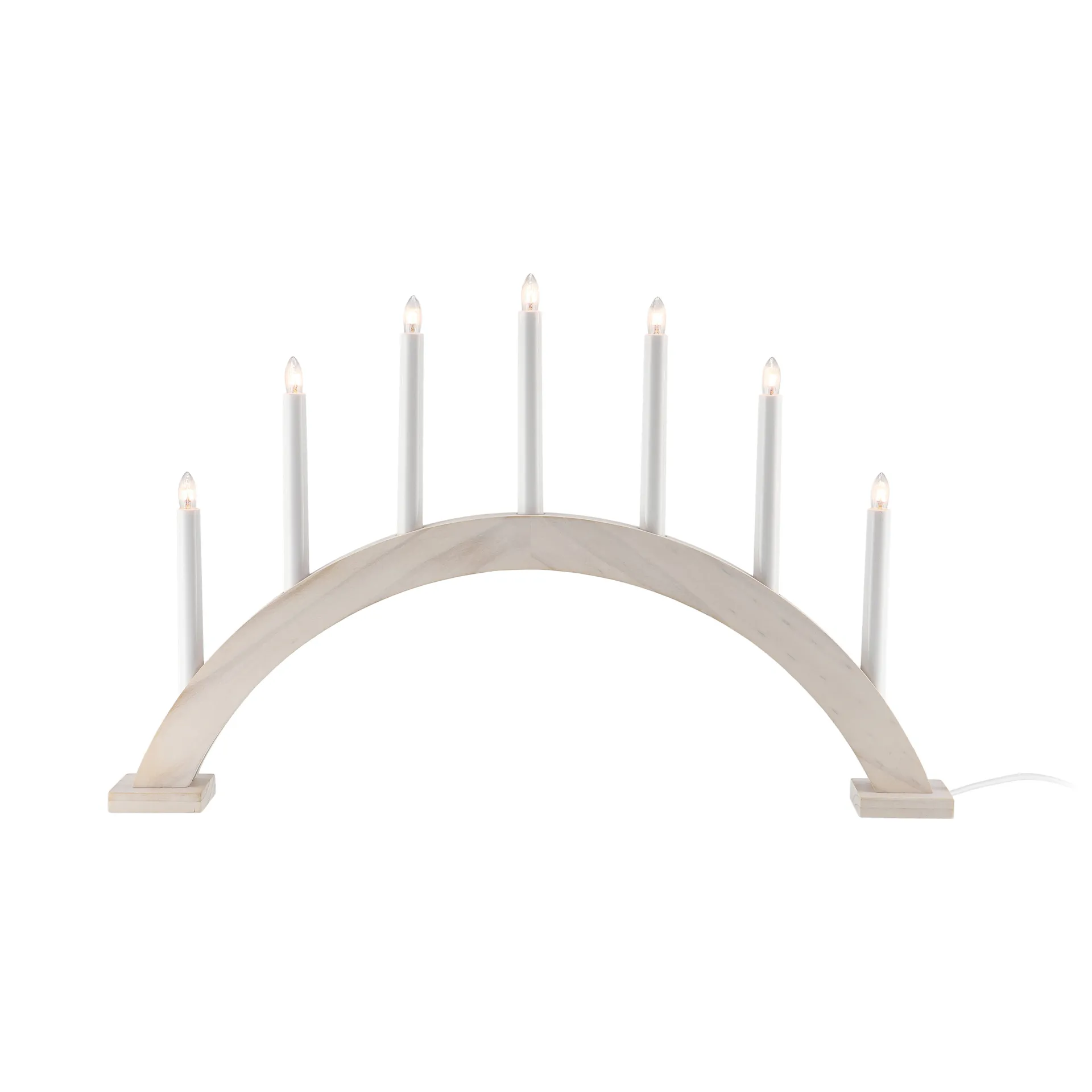 Candelabro de Adviento Sky arco 41 cm, esmaltado blanco Scandi Living
