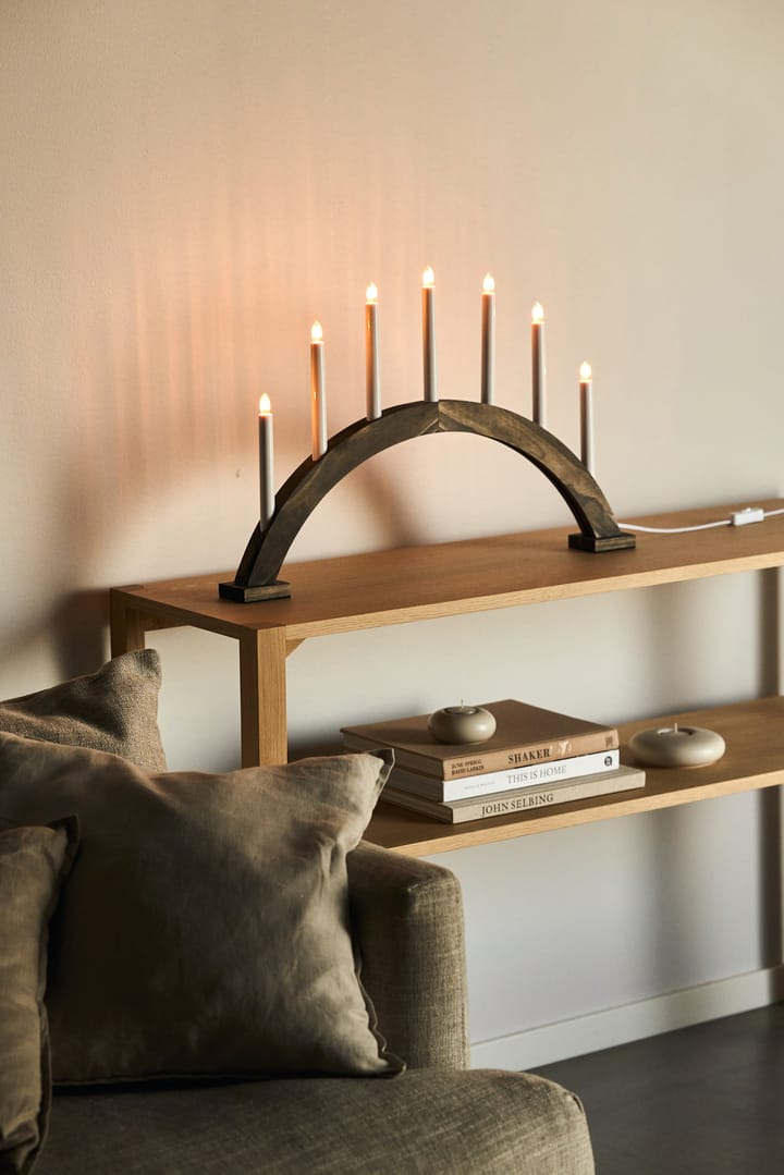 Candelabro de Adviento Sky arco 41 cm, teñido oscuro Scandi Living