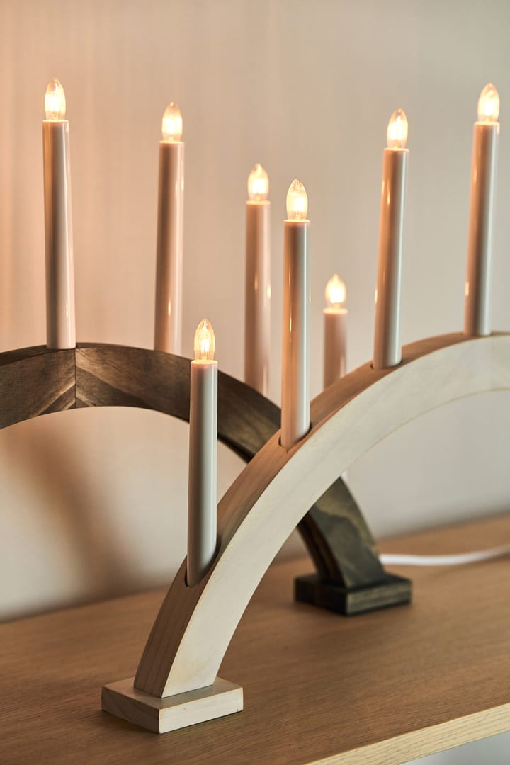 Candelabro de Adviento Sky arco 41 cm, teñido oscuro Scandi Living