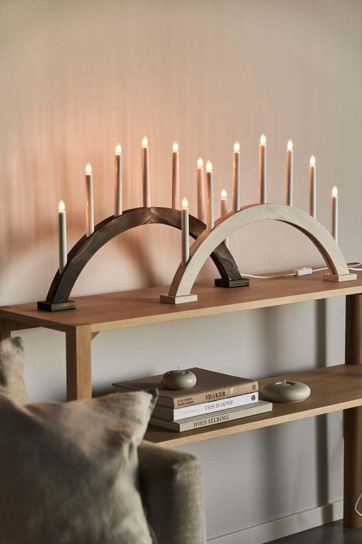 Candelabro de Adviento Sky arco 41 cm, teñido oscuro Scandi Living