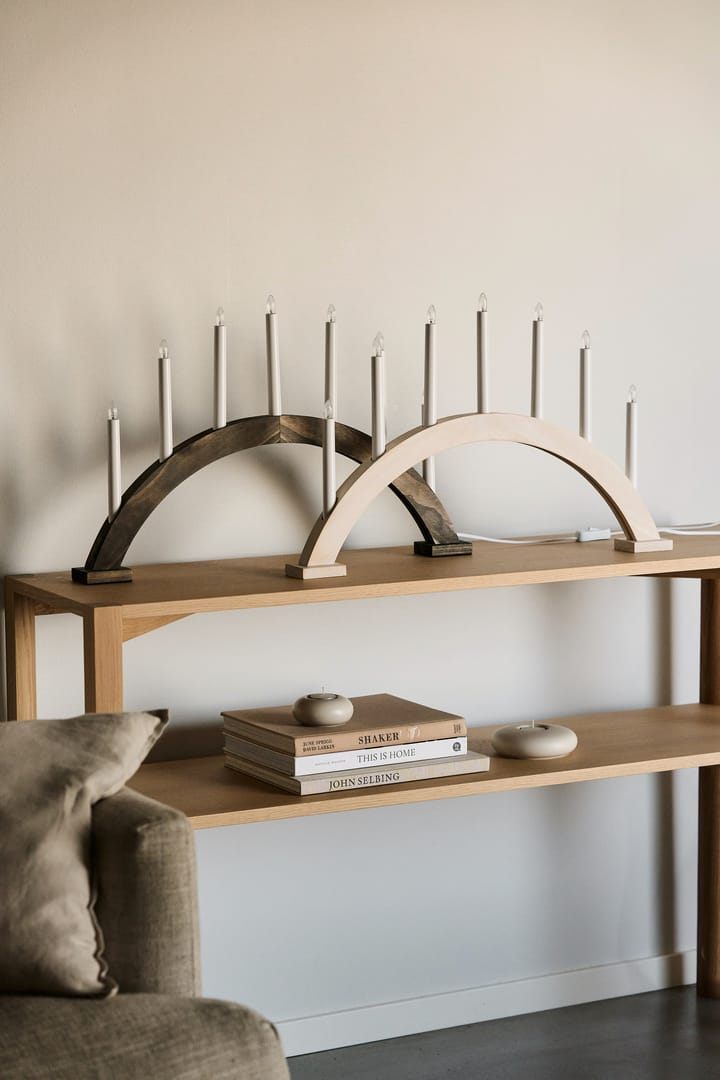 Candelabro de Adviento Sky arco 41 cm, teñido oscuro Scandi Living