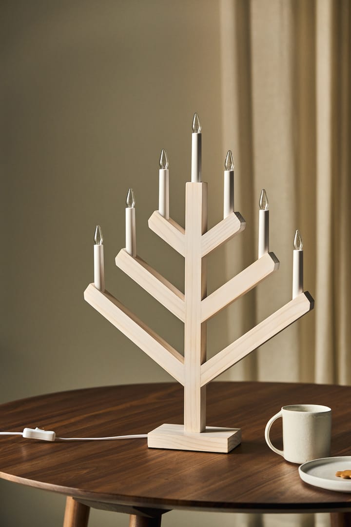 Candelabro de AdvientoPine 62 cm - esmaltado blanco - Scandi Living