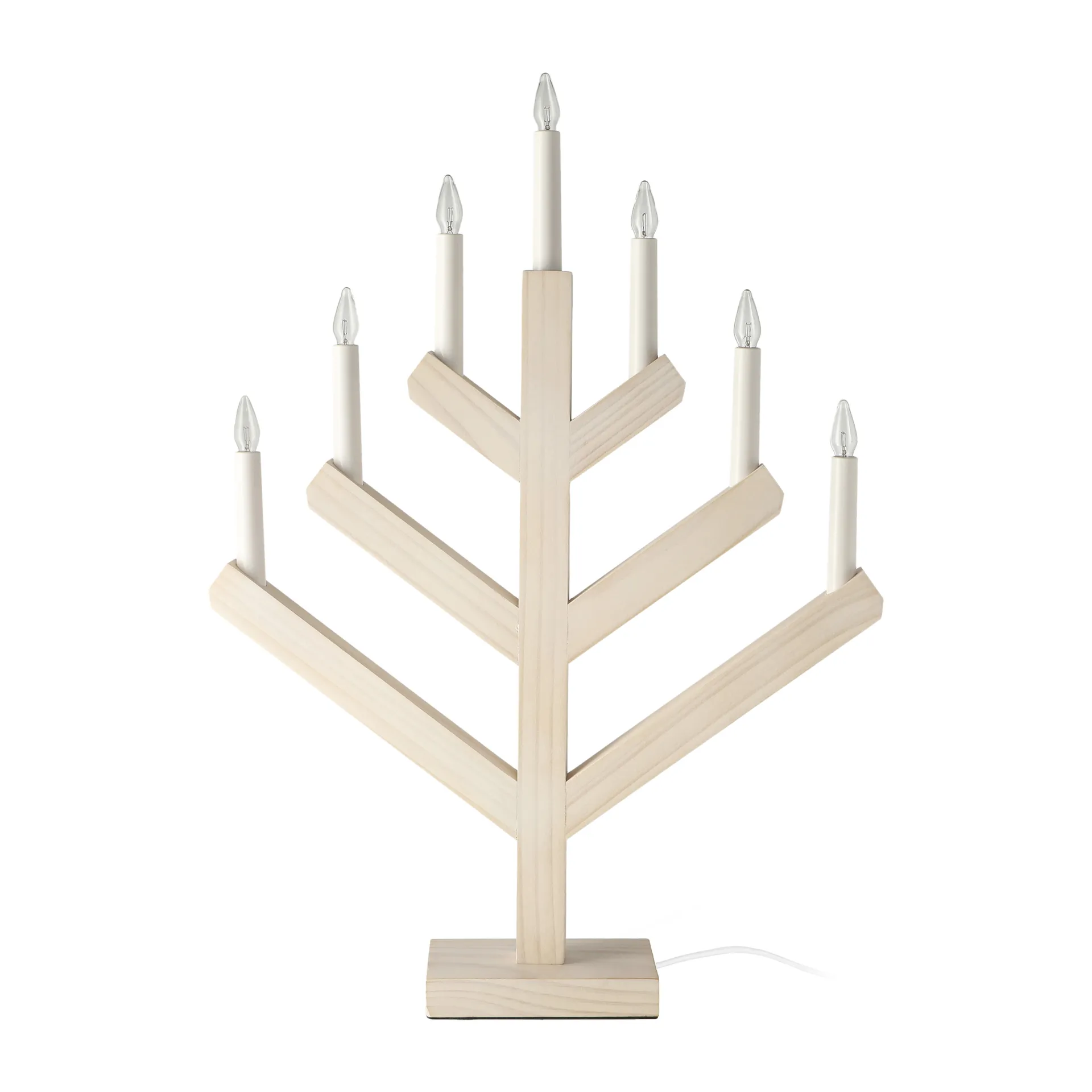 Candelabro de AdvientoPine 62 cm, esmaltado blanco Scandi Living