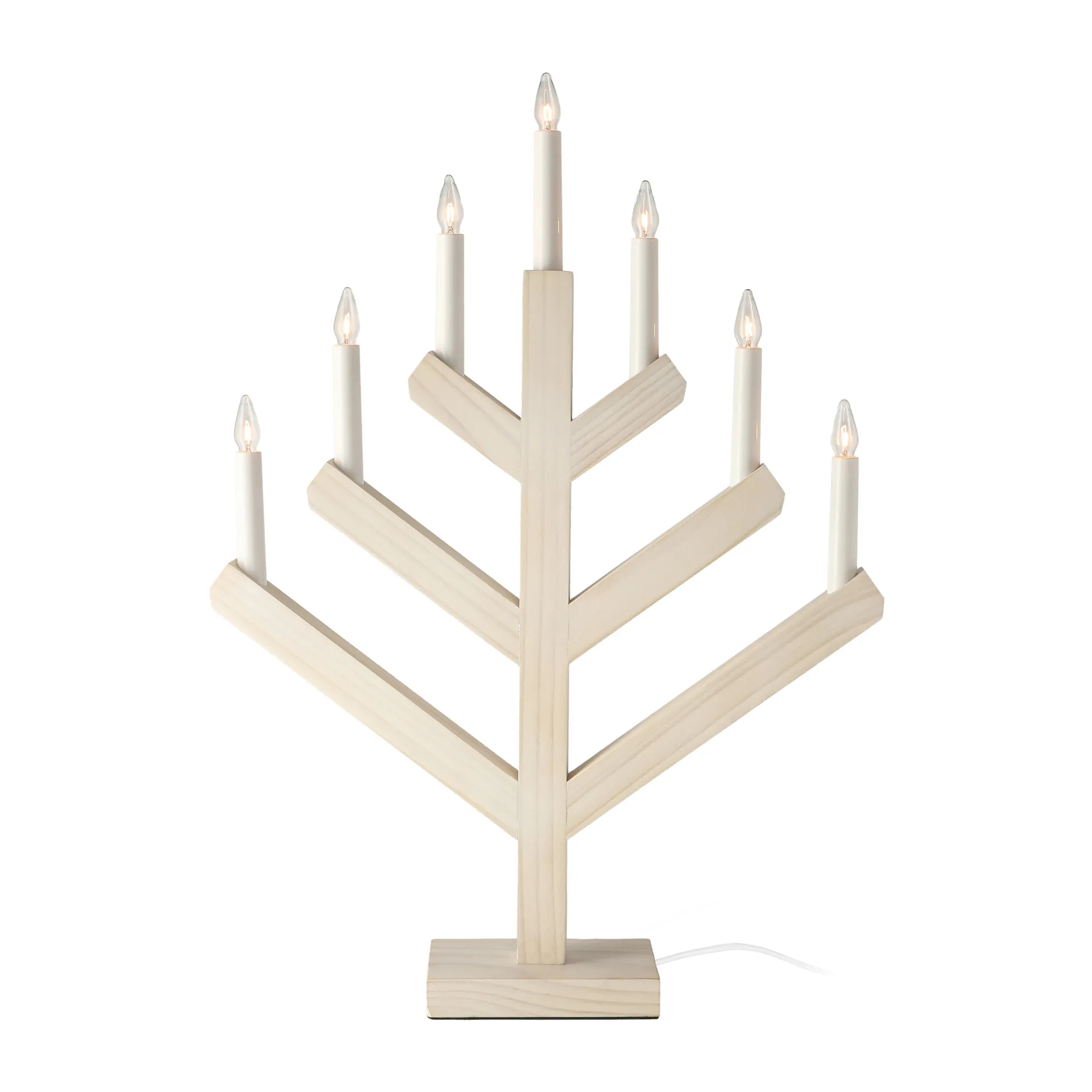 Candelabro de AdvientoPine 62 cm, esmaltado blanco Scandi Living