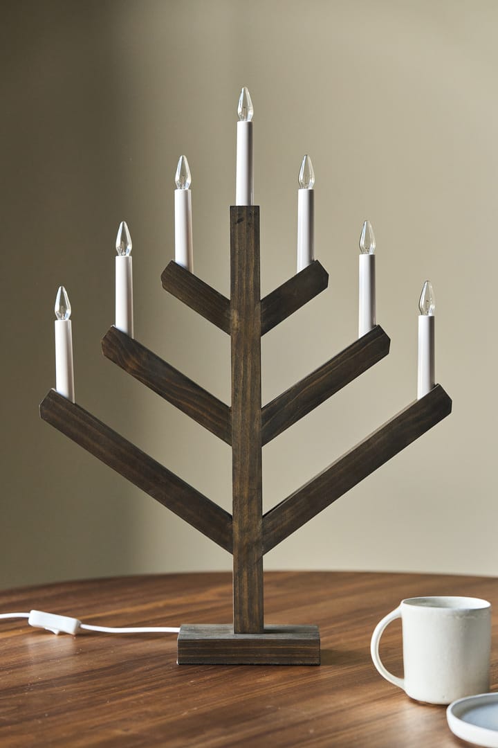 Candelabro de AdvientoPine 62 cm - teñido oscuro - Scandi Living