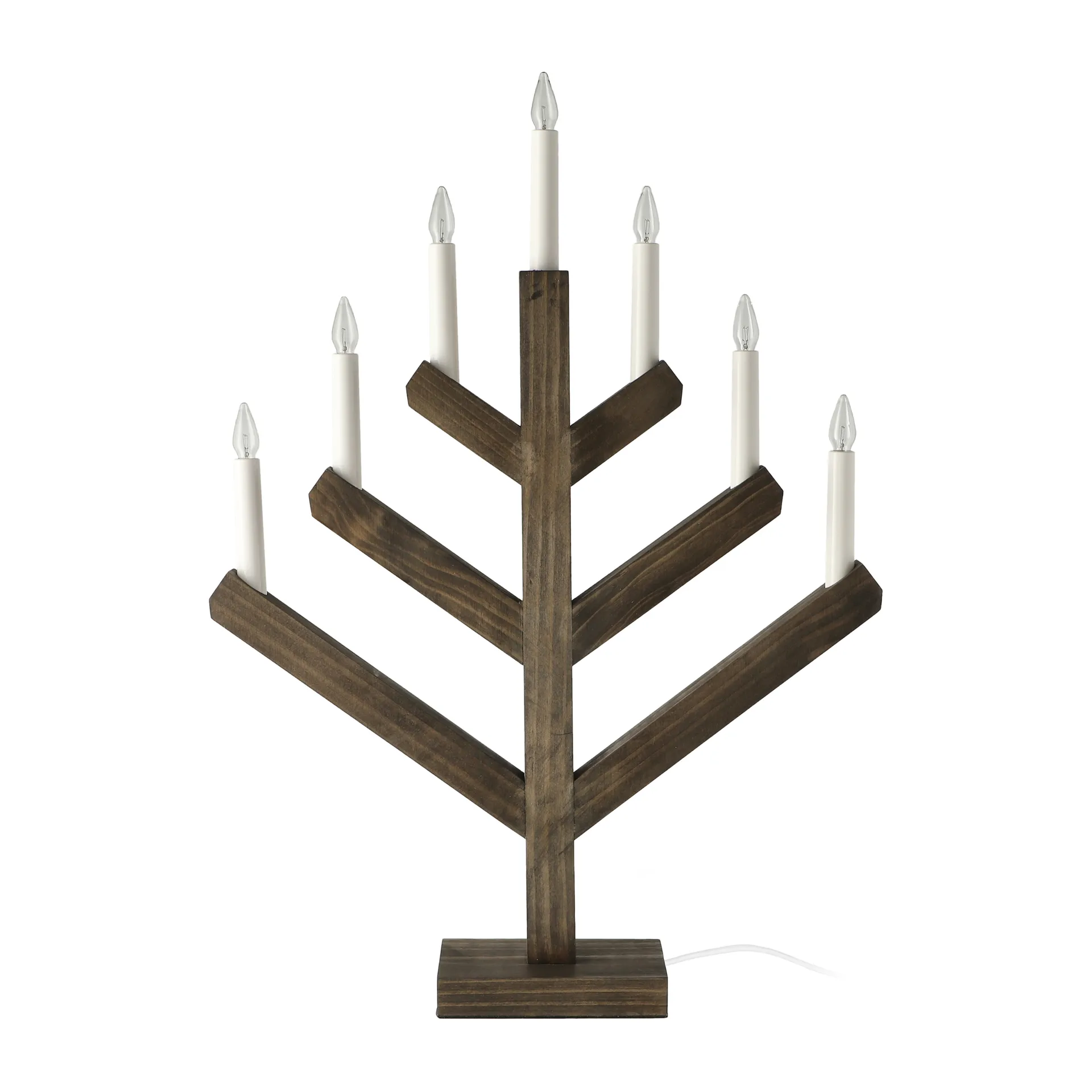 Candelabro de AdvientoPine 62 cm, teñido oscuro Scandi Living