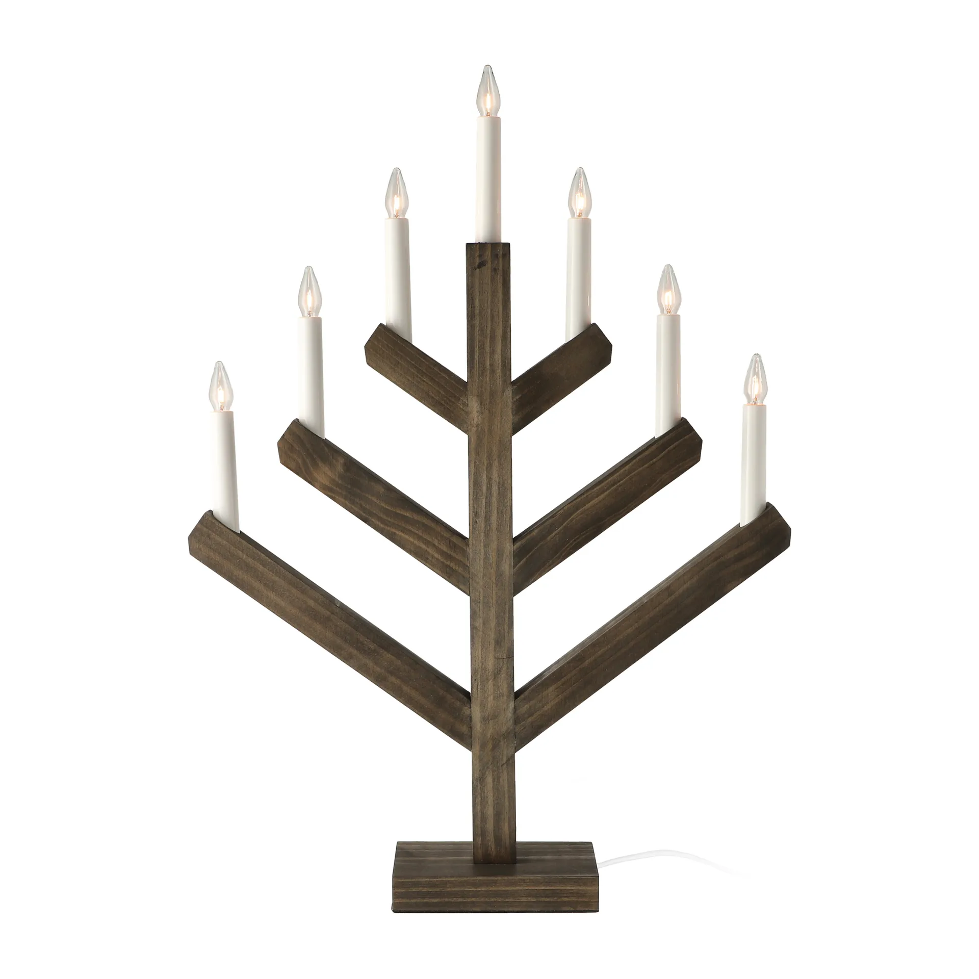 Candelabro de AdvientoPine 62 cm, teñido oscuro Scandi Living